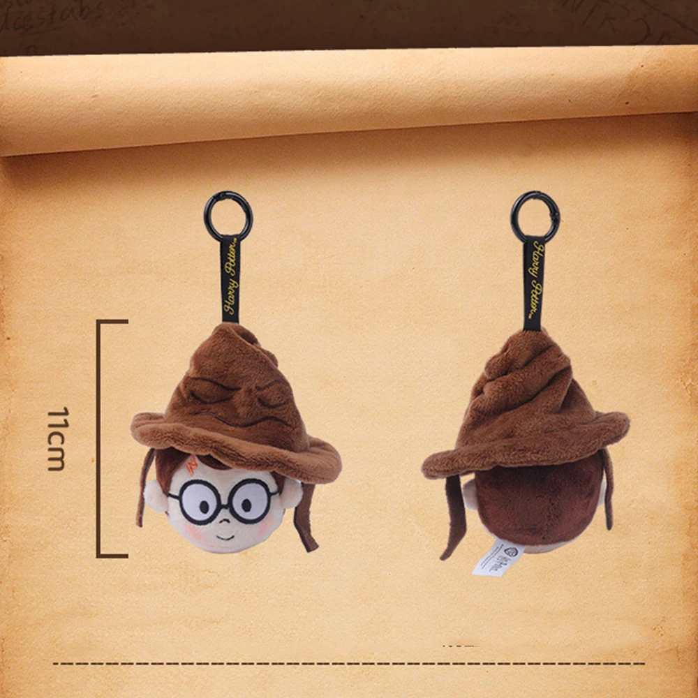Echte Harry Potter Ron Hermelien Sorteerhoed Pluche Gevulde Pop Sleutelhanger Cartoon Rekbare Rebound Knuffels Speelgoed Accessoires