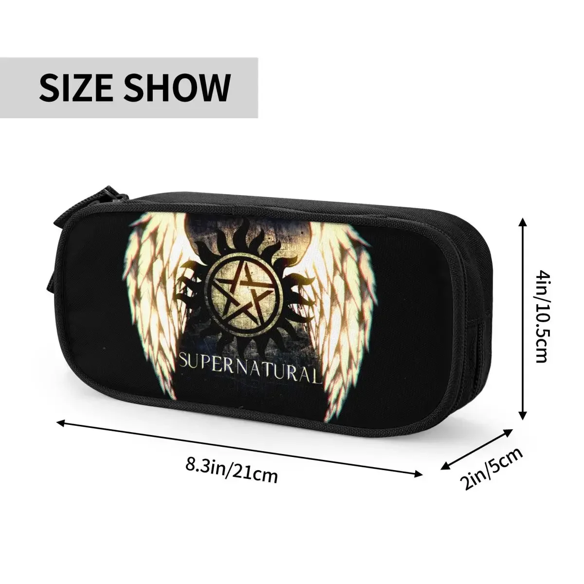 Supernatural Big Capacity Pencil Pen Case Office College School Large Storage Bag Pouch Holder Box Organizer