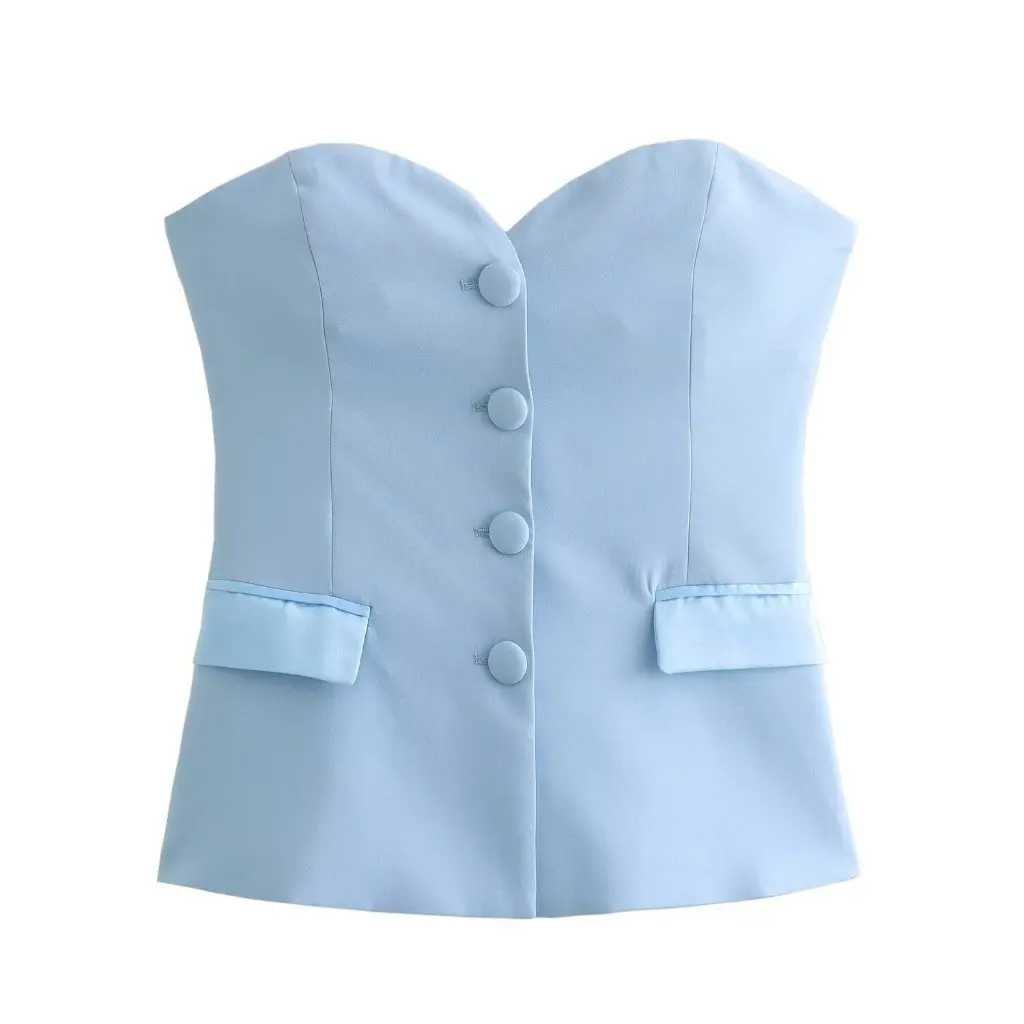 

Summer Women's Backless Tube Top Camisole European And American Style Tuyere Bag Ornaments E48052