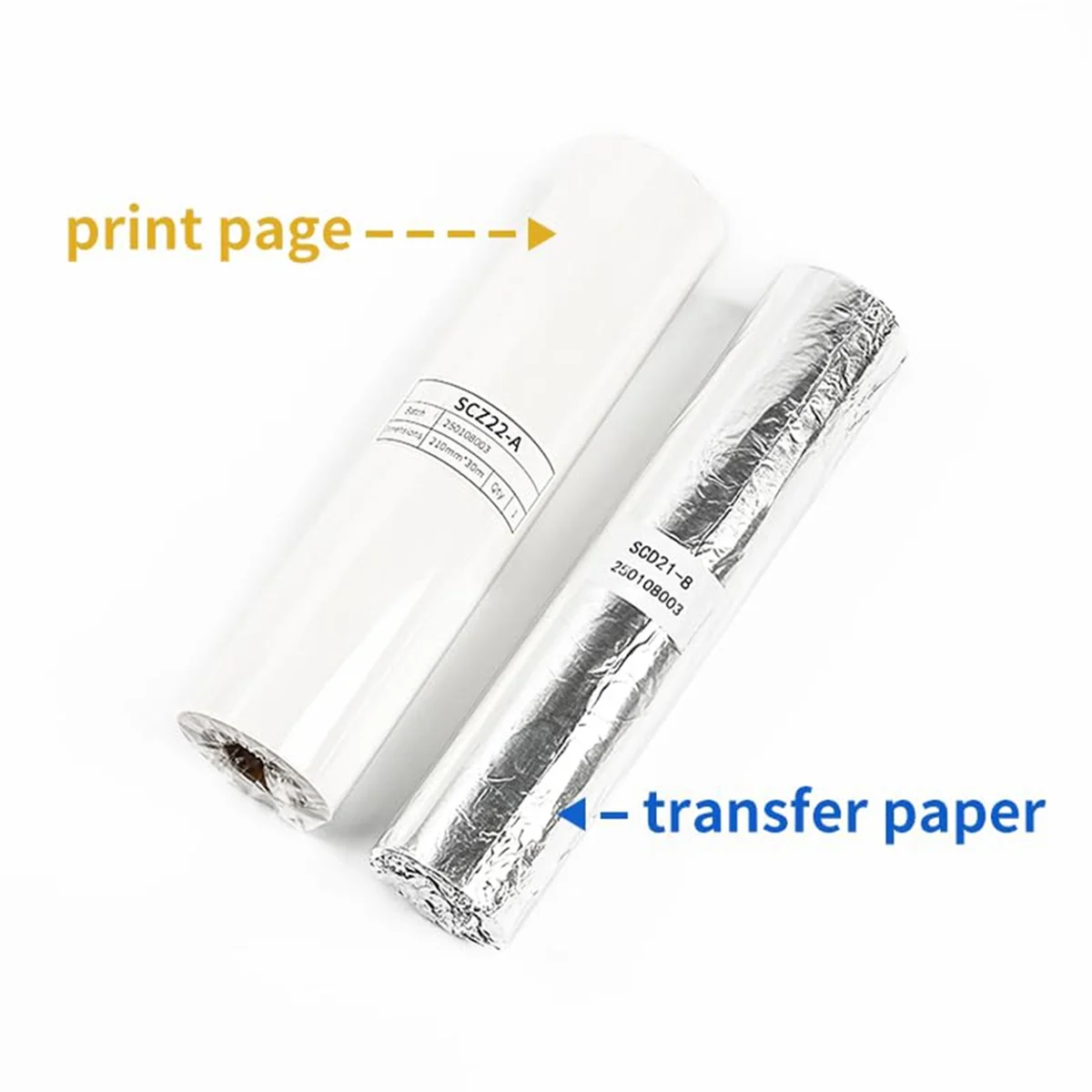 ورق نقل AA98 - لفة ورق وشم بطول 95 قدمًا، طبقة مزدوجة حرارية لآلة نقل وظائف الرسم الطويل
