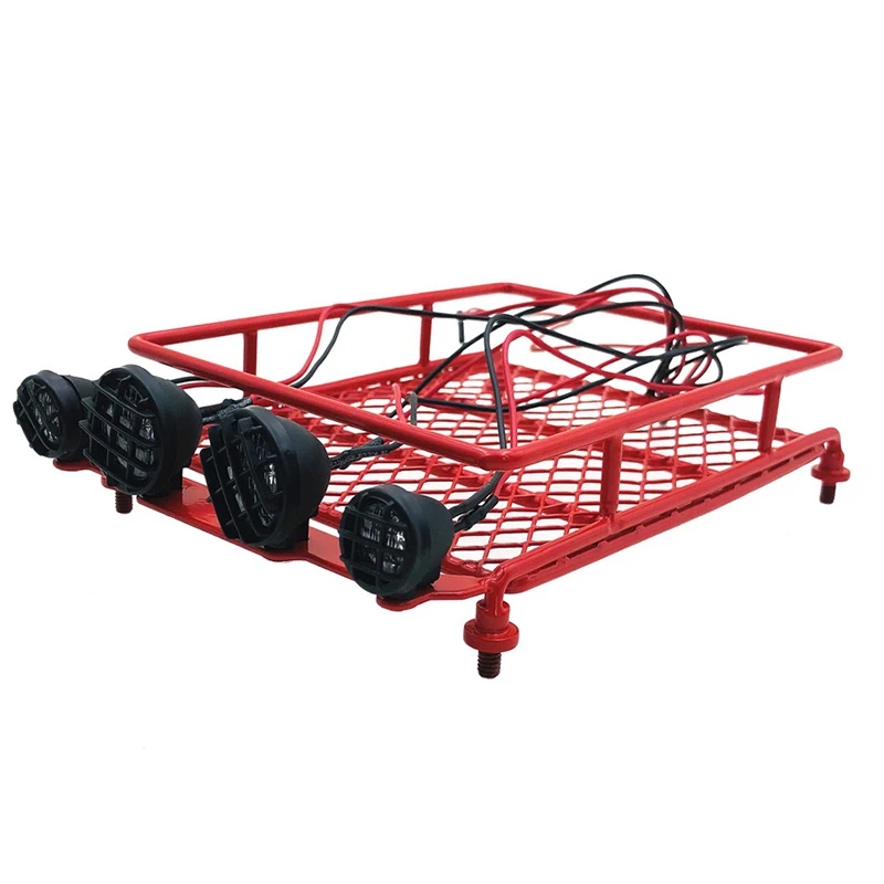 Roof Rack Luggage Carrier Metal Car Frame With LED For MN90 MN90K MN99 MN96 MN99S MN40 RC Crawler RC Car Parts