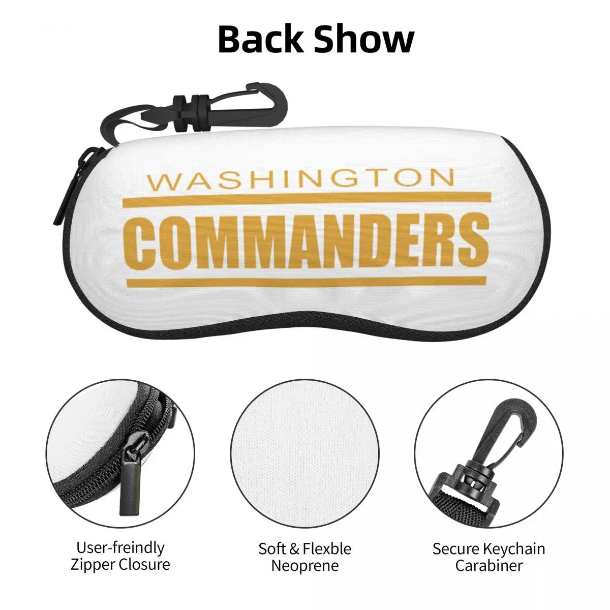 ワシントン コマンダーズ シェル メガネケース ポータブル サングラス ボックス 女性 男性 ソフト眼鏡バッグ ポーチ