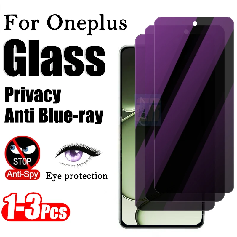 

1-3pcs Premium Privacy Anti Blue Light Tempered Glass for OnePlus Turbo 6 6V Screen Protector for 1+ 15R 15 Protective Glass