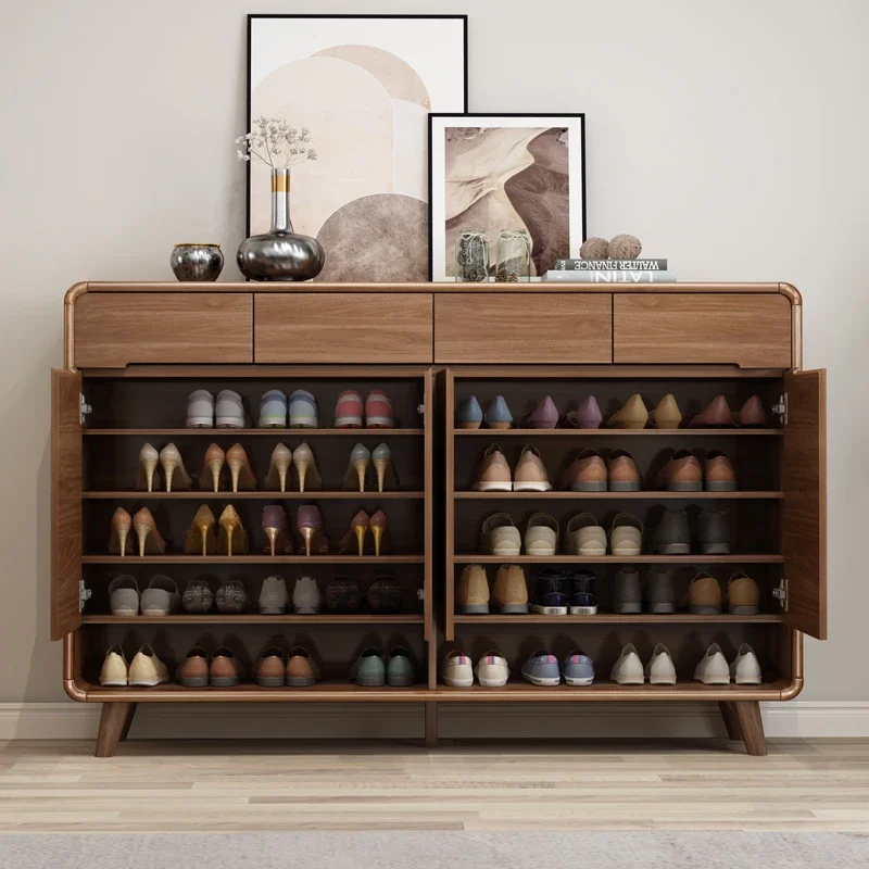 

Shoe cabinet household entrance solid wood bar entry