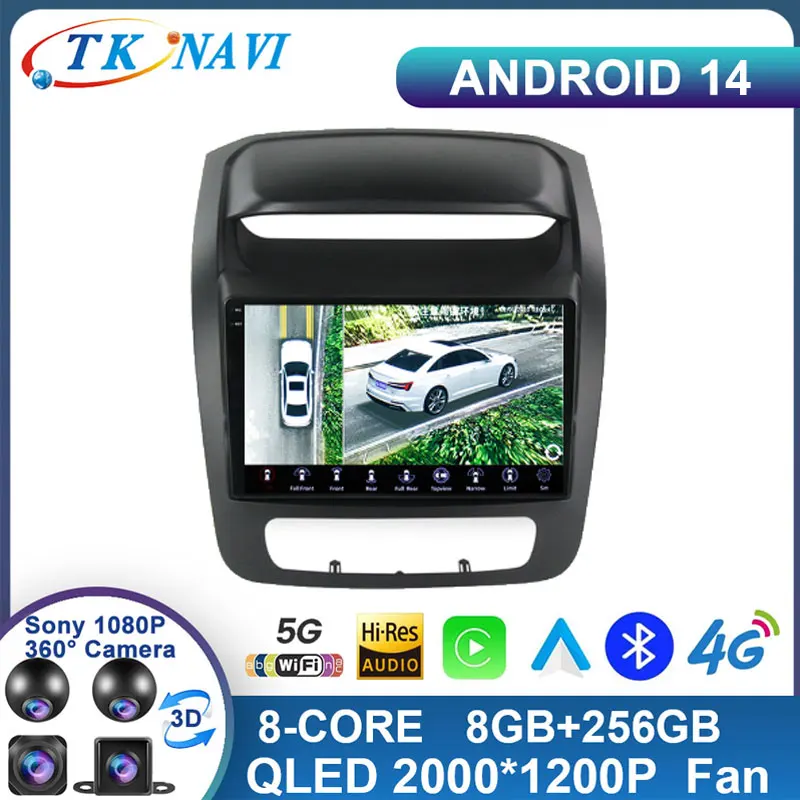 Android 14 For KIA Sorento 2013 2014 2015 Car Radio Multimedia Player GPS Navigation Carplay Android Auto Ai Voice WIFI 4G QLED