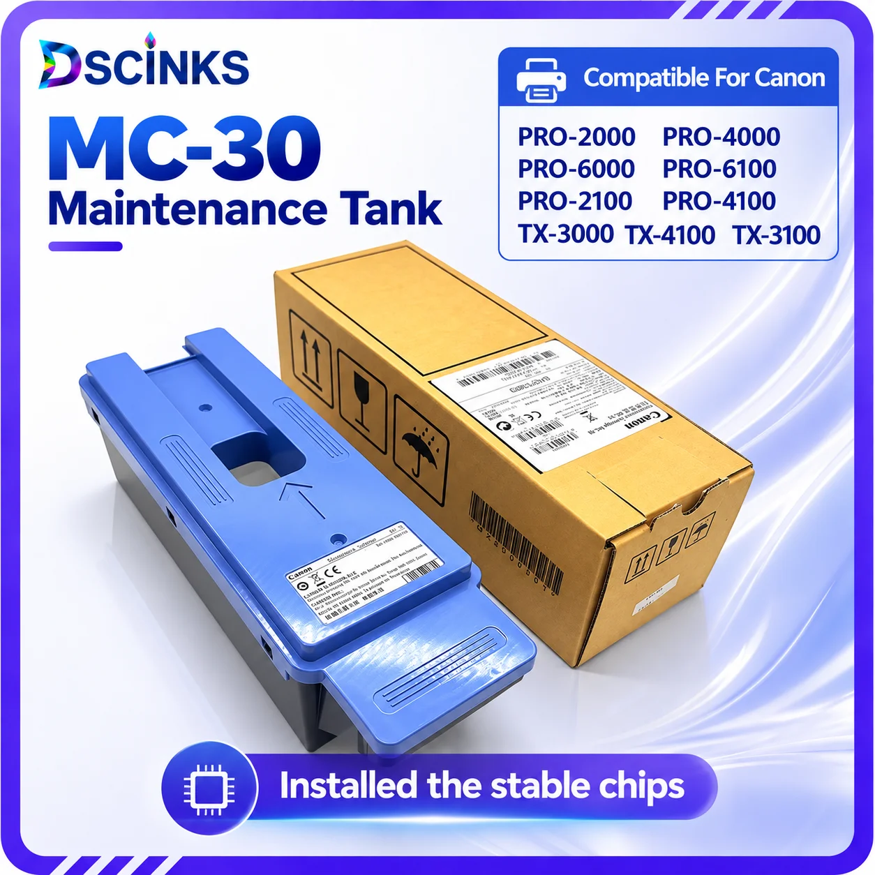MC-30 Maintenance Cartridge for Canon imagePROGRAF GP-2000 4000 PRO-2100 4000 4100 6000 6100 TX-3000 3100 4000 4100 Printers