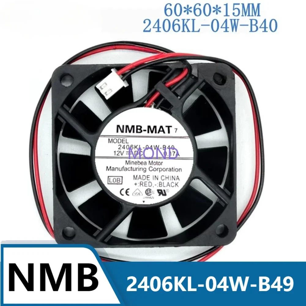 

2406KL-04W-B49 NMB Server Cooling Fan NMB-MAT Flow Axial Power Supply Inverter Cooler 6015 12V 0.17A 6CM 60*60*15