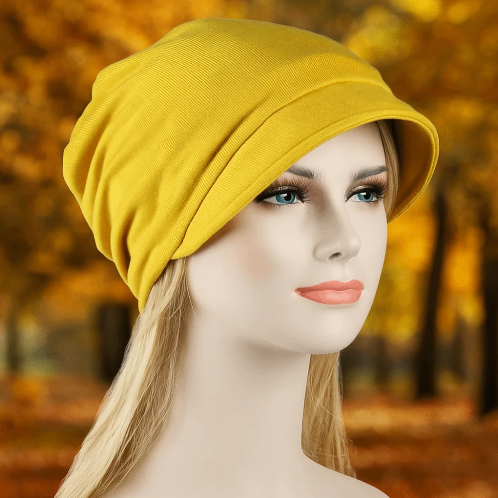 

Painter Hat Sun Protection Brimmed Basin Hat with Brim Lightweight Cancer Chemo Cap Breathable Soft Windproof Hood Daily Use