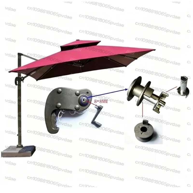 Outdoor parasol accessories repair balcony courtyard Roman umbrella replacement umbrella rope rocker handle