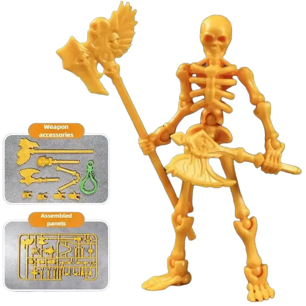 Poupée articulée en os, modèle de crâne, jouet d'assemblage, crâne multi-articulable et marionnette en os, décoration, figurines d'action, nouveaux cadeaux Anime