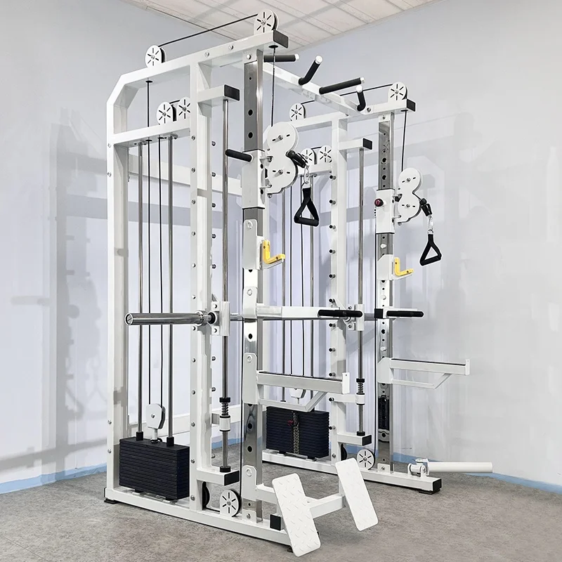 Gym Strength Training Fitness Equipment Smith Machine Cable Crossover Commercial Multi Functional Gym Smith Machine