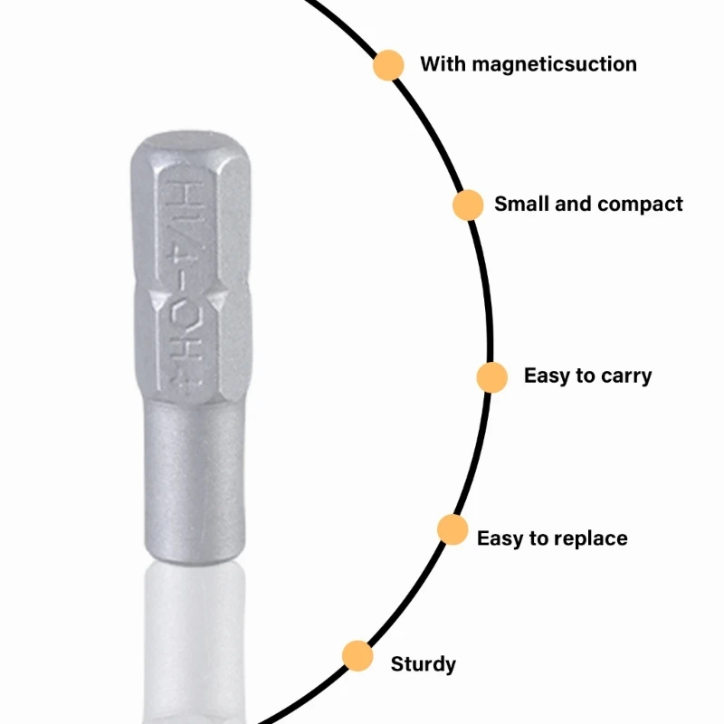 Electric Screwdriver Bit 1/4 6.35mm Shank To 4mm Socket Driver Bit Adapter For Hex Bit Holder Screw