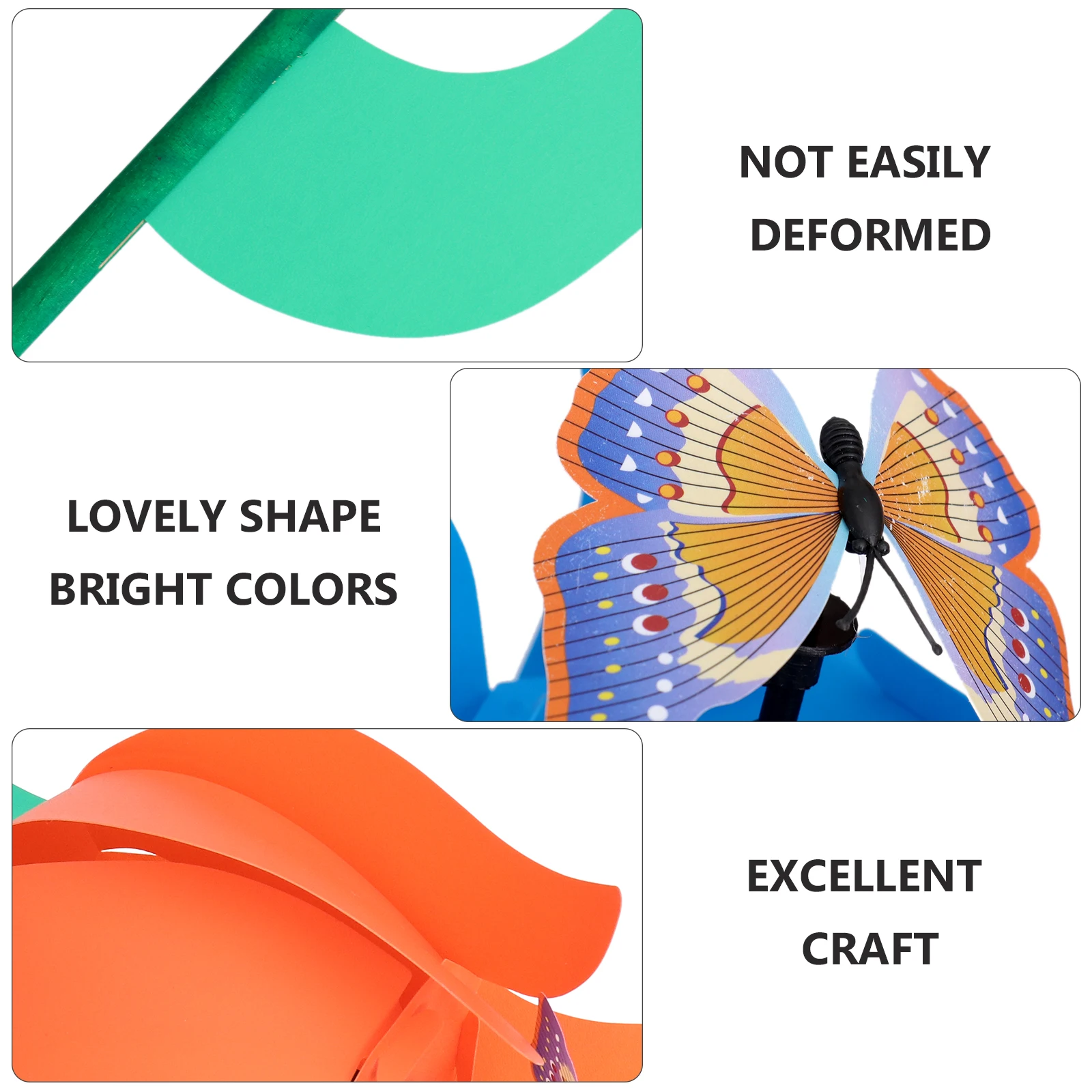 

3Pcs Plastic Tulip Windmills Decorative Pinwheels for Garden Lawn Yard Outdoor Lawn Adornments Tulip Windmills