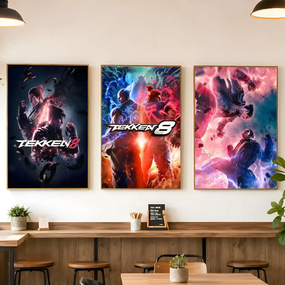 T-Tekken 8 Heihachi Game Anime Poster Matte Wall Peel And Stick Decor Bedroom Living Room Office Dorm Home