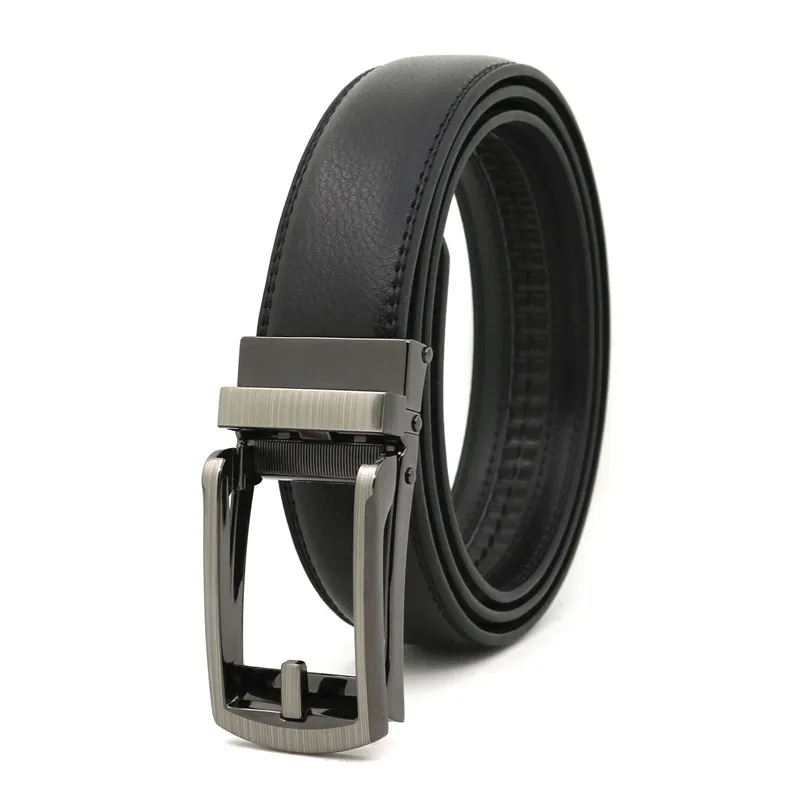 Leder-Klickgürtel für Herren und Damen, 3,1 cm, mit hochwertiger Legierung, automatischer Schnalle, Unisex, klassische Business-Gürtel für Jeans – Detail 7
