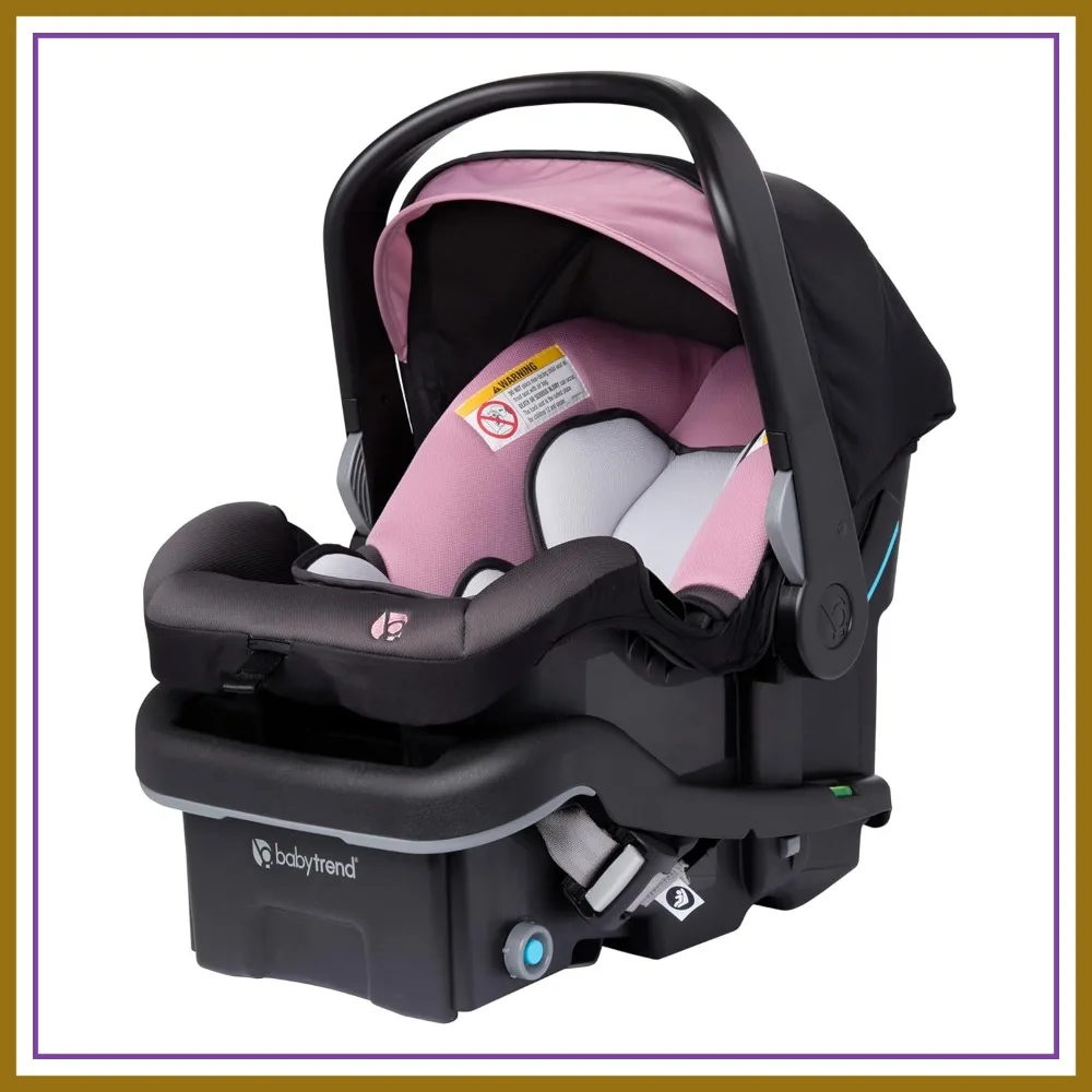 Assento de carro infantil leve com amortecimento de pelúcia, arnês ajustável, design de transporte premium para viagens diárias