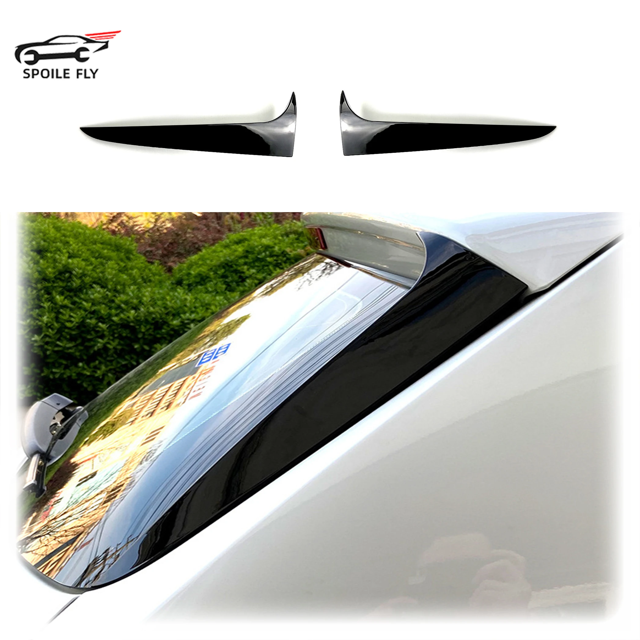 

2011 2012 2013 2014 2015 2016 2017 For BMW X3 F25 Side Spoilers By High Quality ABS Rear Window Spoiler Side Wing Glossy Black