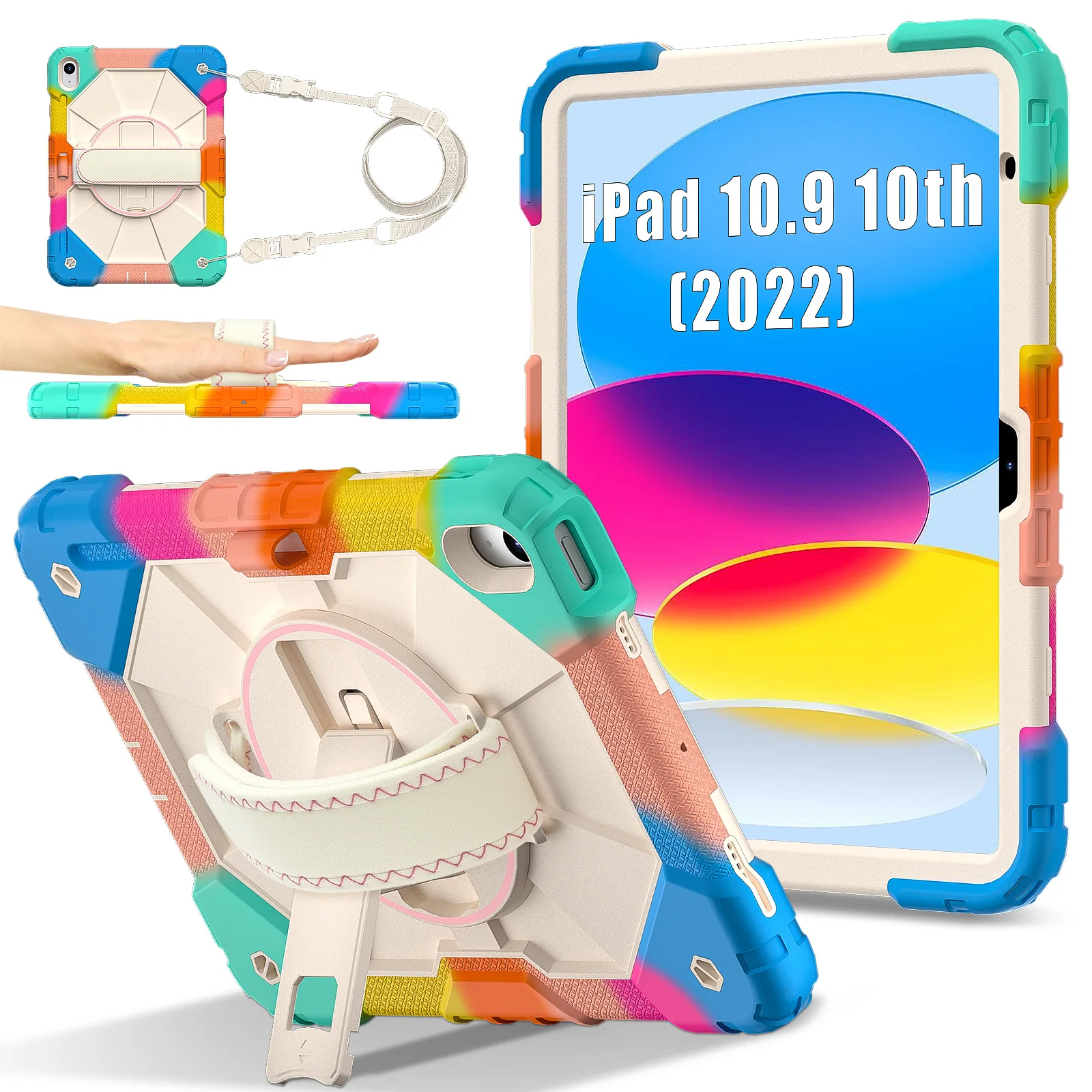 

Tablet Protective Case Suitable for iPad 10.9 10Th 2022 with Satchel Stand 10 Colors Available