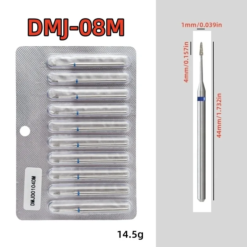 10-teiliges Diamant-Nagelbohrer-Set, Diamant-Fräser für Maniküre, 3/32 Zoll, elektrische Nagelfeile, Nagelhautentferner-Werkzeug – Detail 19