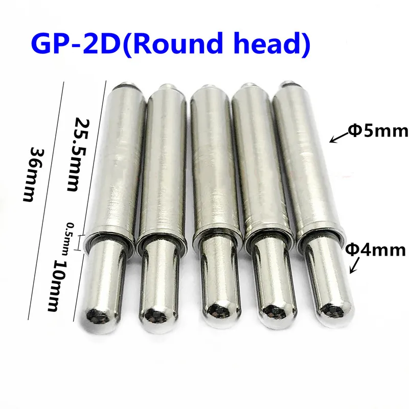 Hot Sale 50PCS GP-2D Nickel Plated Round Head Positioning Needles Spring Test Probes for Secure Component in PCB Assembly