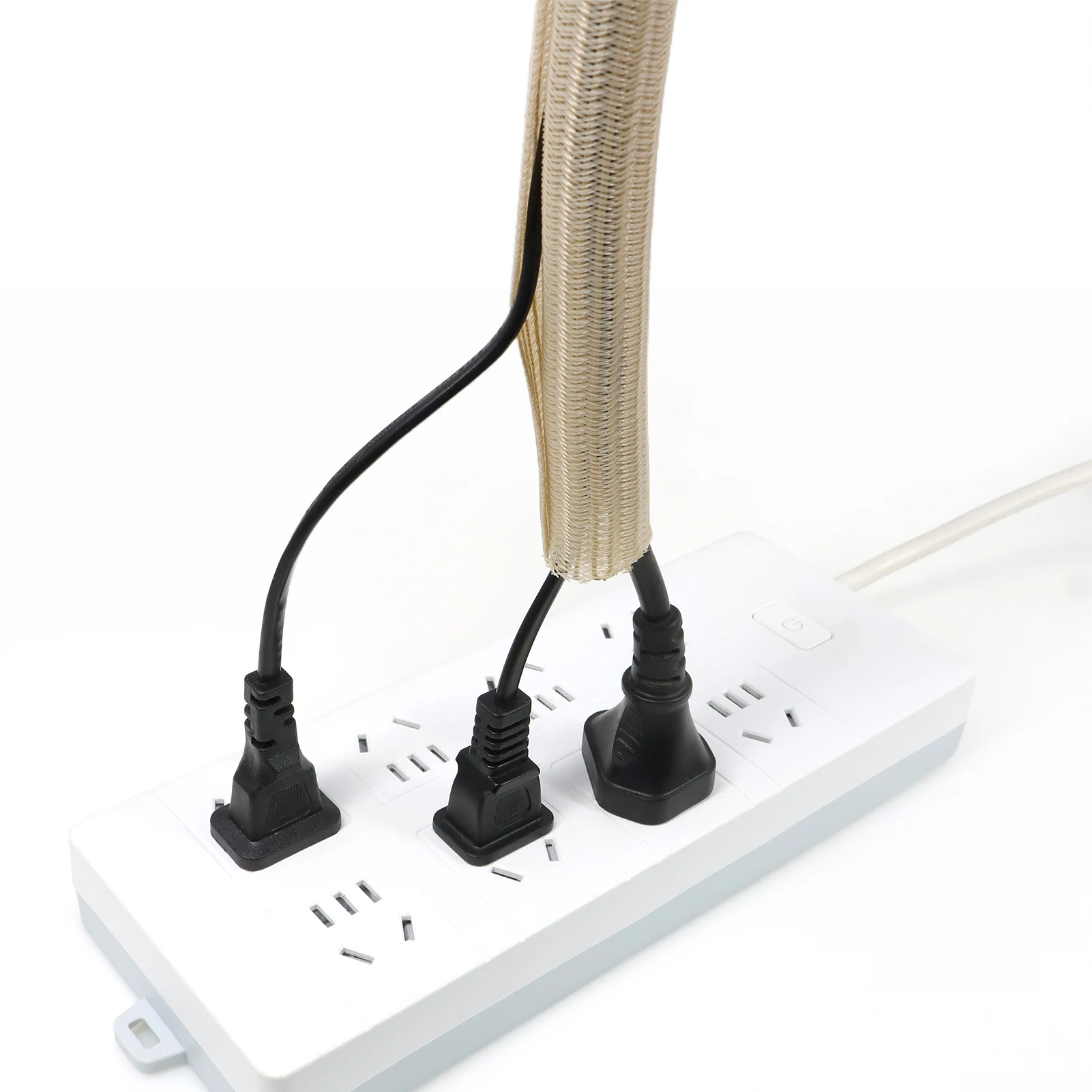 [Iretardante de llama] funda de Cable trenzada de cuerda automática de alto rendimiento funda de alambre PET estirable resistente al desgaste ajuste ID 3mm-50mm