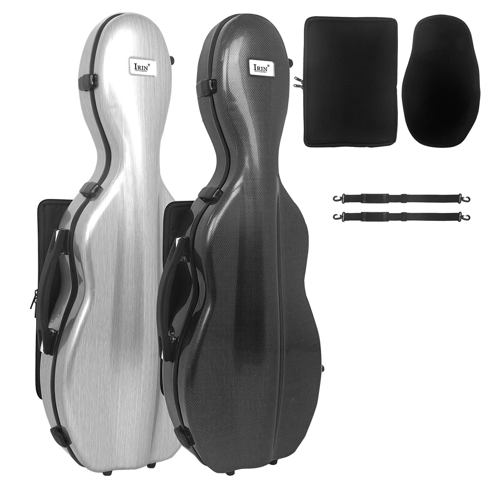 IRIN 4/4 Violin Case Carbon Fibre Violin Box Backpack Lightweight Double Shoulder Strap Bag With Hygrometer Violin Accessories