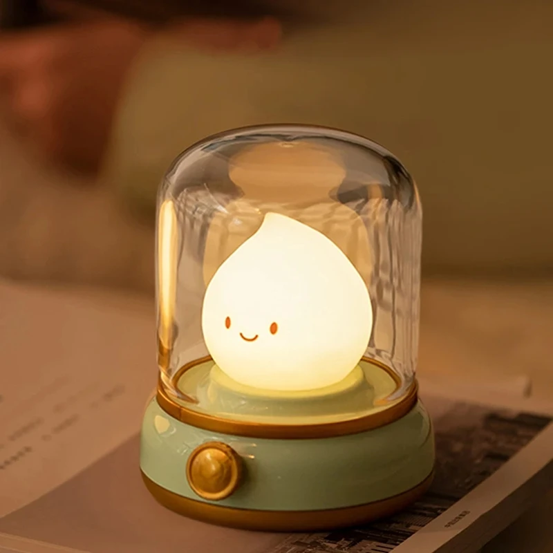 Lampu malam anak dengan Speaker Bluetooth, lampu tidur anak dapat diisi ulang USB dapat diredupkan untuk dekorasi kamar tidur, hadiah ulang tahun