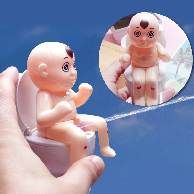 HOT Novelty Squirt Joke Toy Toilet Pee Boy Water Spray Trick Funny Children Tricky Sitting On The Toilet Shooting Water Toys