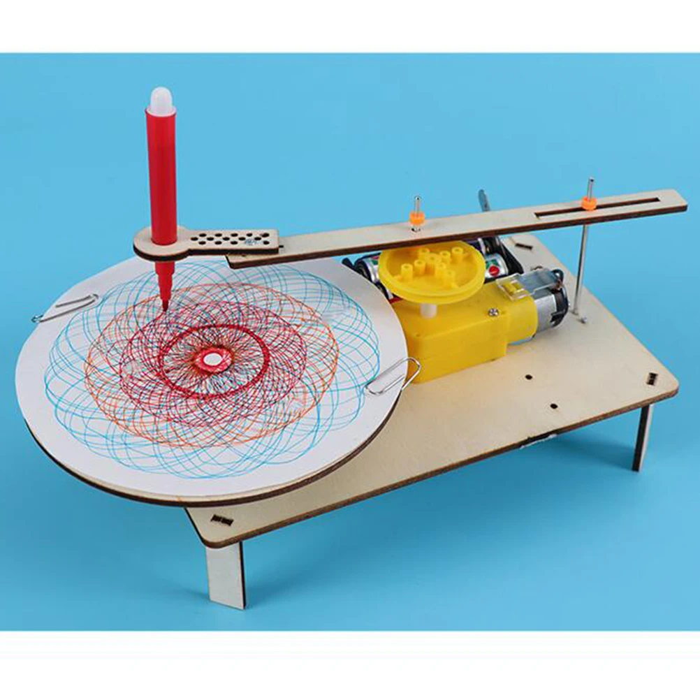 

Electric Plotter Diy Kit Wooden Physics Experiment For Kids Assembled Mechanical Stem Early Education Gift Without