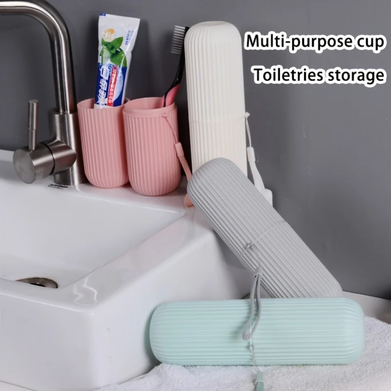 Three color options - travel toothbrush box, portable wash cup, home toothpaste tube, dental appliance storage box