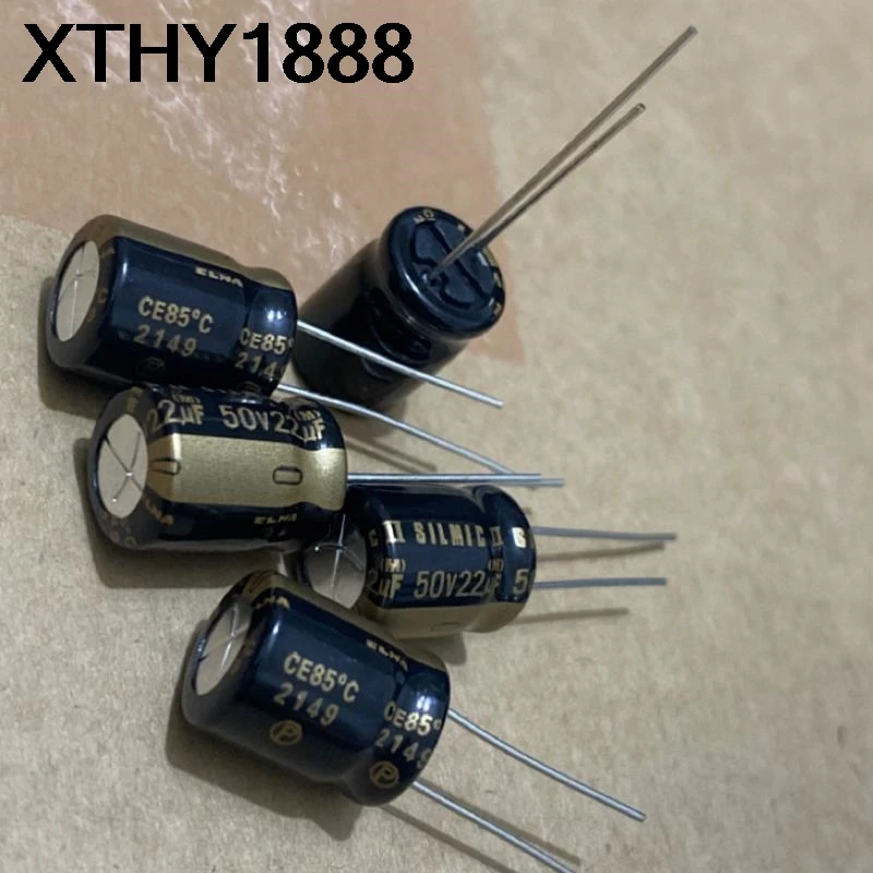 5PCS 22UF 50V Audio Capacitor 50V 22UF 10X12.5 SILMIC Copper Pins