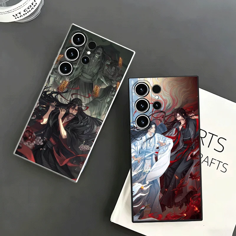 Mo Dao Zu Shi Anime Soft Phone Case For Samsung S24 S25 S26 Ultra S23 S22 Plus S21 S20 FE Edge + Black White Couple Cover