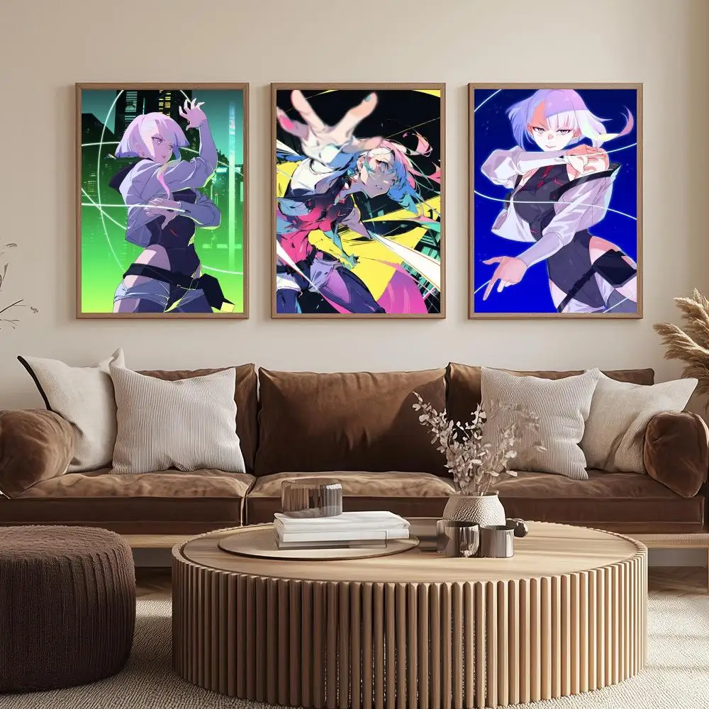 Anime Cyberpunk L-Lucy Poster Modern  Wall Art Aesthetic Minimalist Bedroom Decor Cafe Home Gift PP