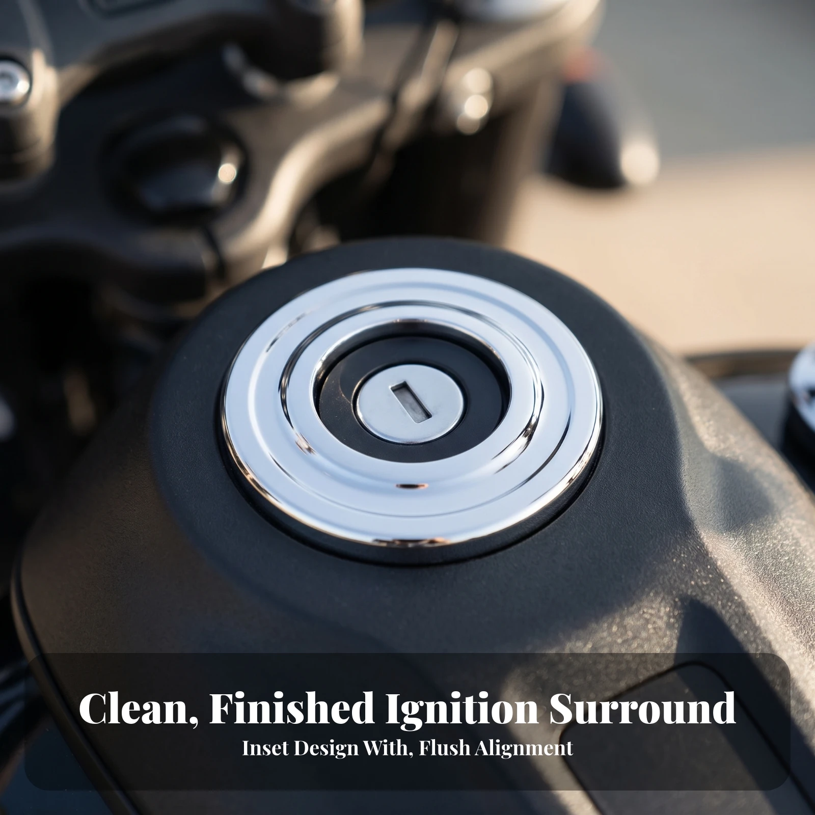 Keyhole Trim Frame Aluminum Alloy Ignition Switch Washer for Motorcycle Owners, Dashboard, Cockpit
