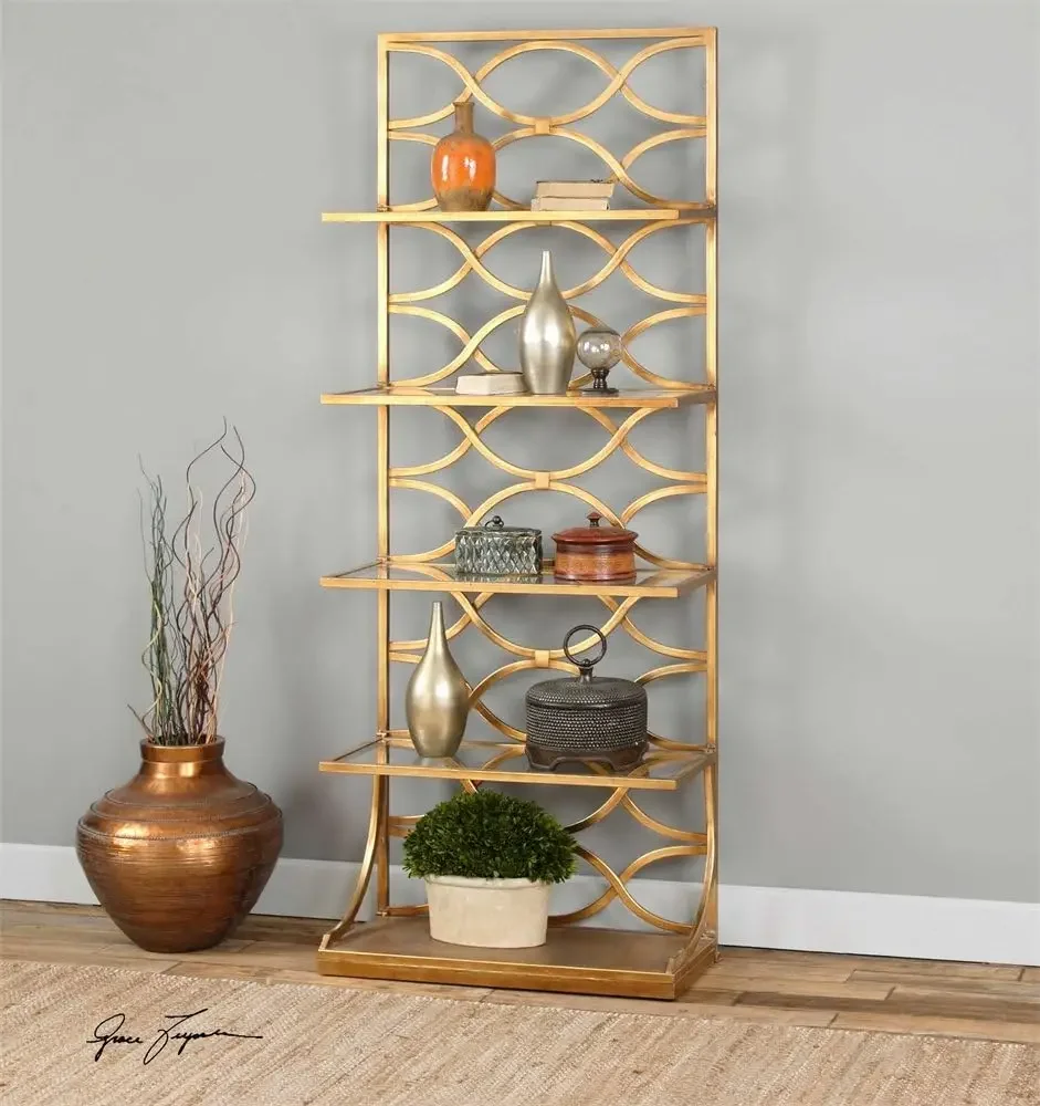 Gold Etagere The Lashaya Collection bookcases