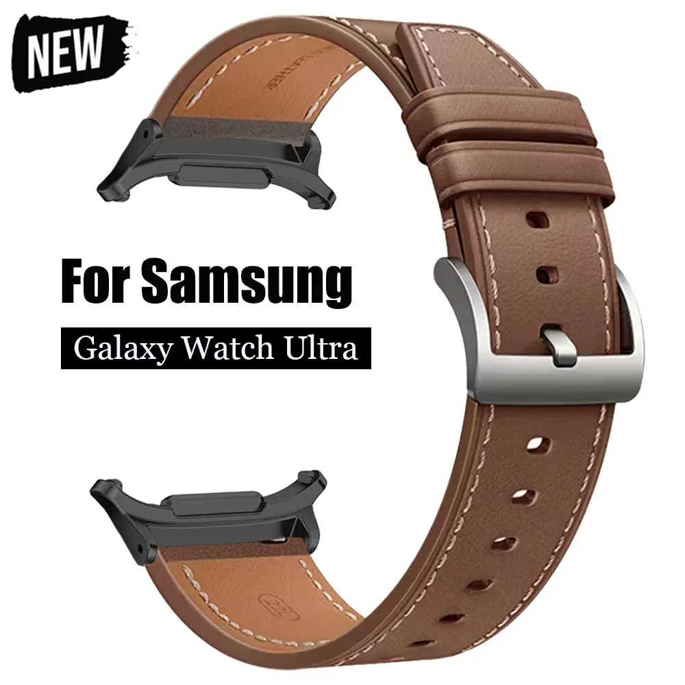 Lederarmband für Samsung Watch 8 40 44 mm 8Classic 46 mm Armband Business Correa für Galaxy Watch Ultra 1 2 47 mm Armband