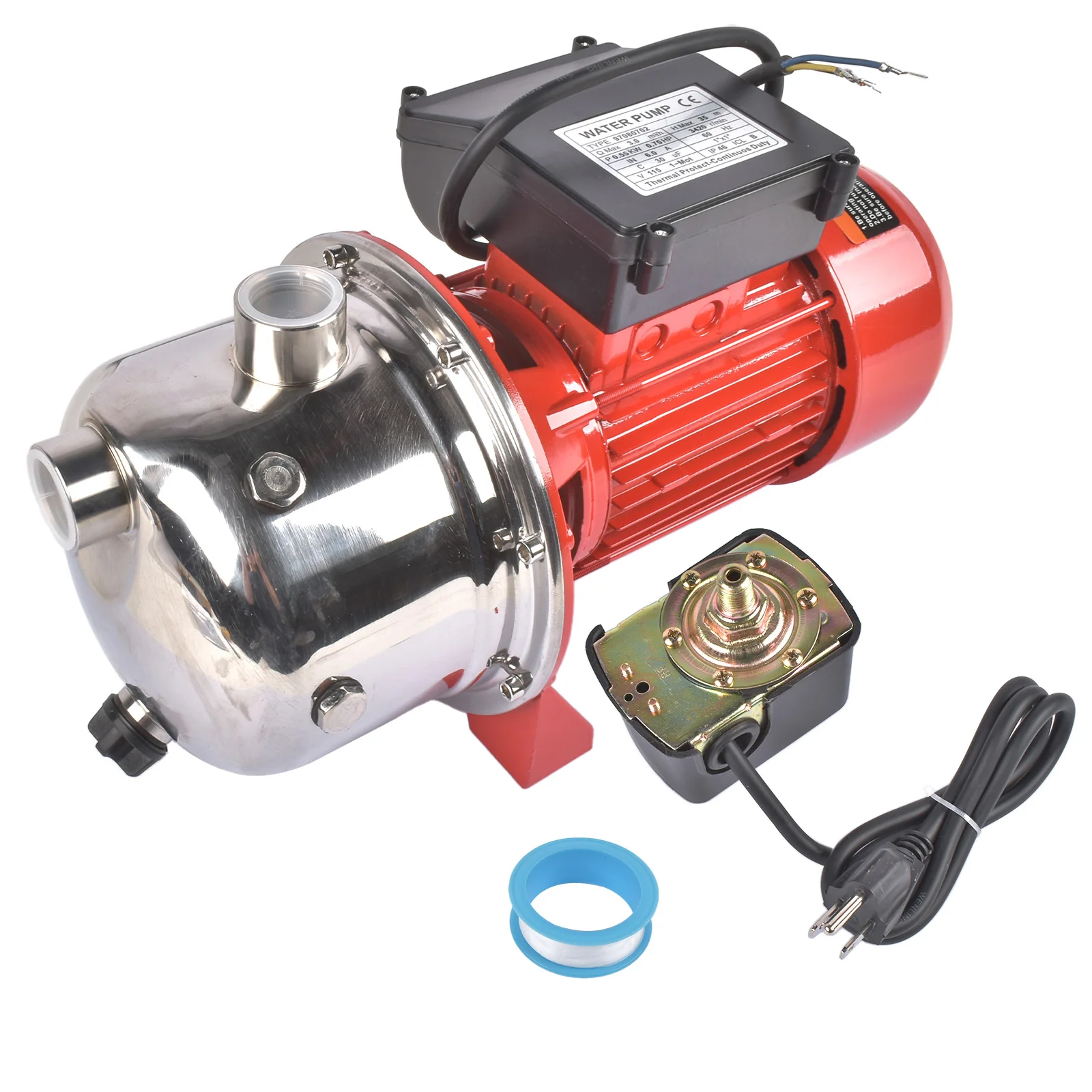 AP03 Red Shallow Well Jet Pump RJS-75SS 97080702 3/4 HP 115/230 Volt 25 Feet Max Lift