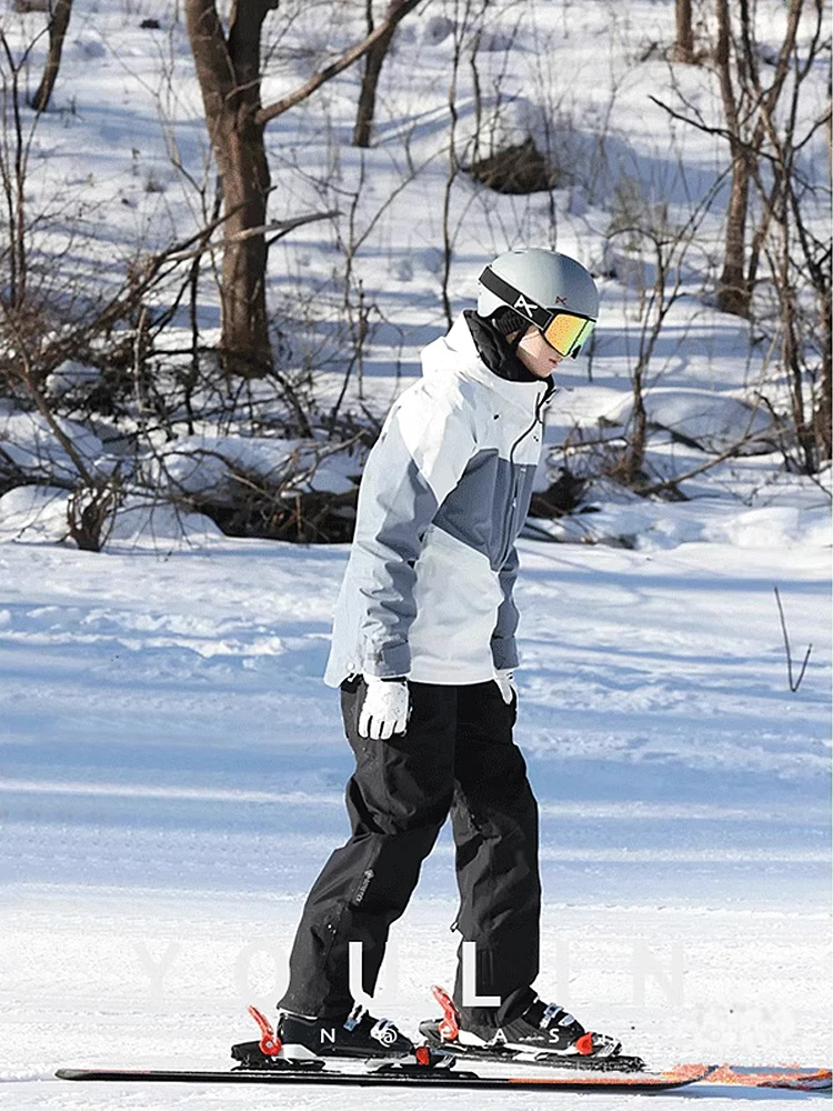 

Bla Winter Snow Ski Pants Men's Waterproof Cold Resistant -40 Deees Outdoor Climbing Workwear Trousers Youth Casual Pants