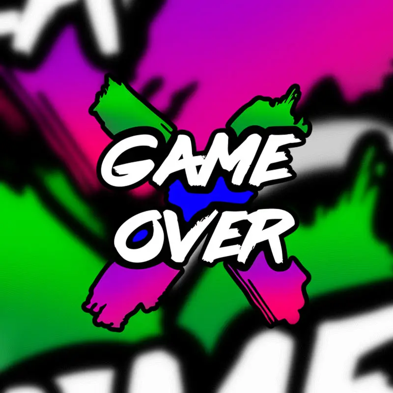

Game Over GAMEOVER Letter Car Sticker Personalized and Creative Motorcycle Electric Bike Reflective Sticker Car Chassis Stickers