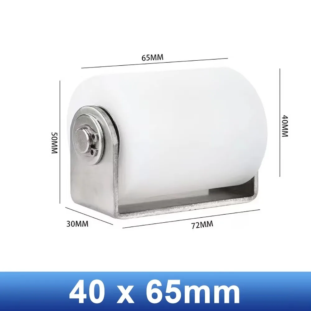 1Pcs 201 Stainless Steel Mobile Door Pulley Solid Ball Bearing Nylon Positioning Roller Wear Resistant Rust Proof