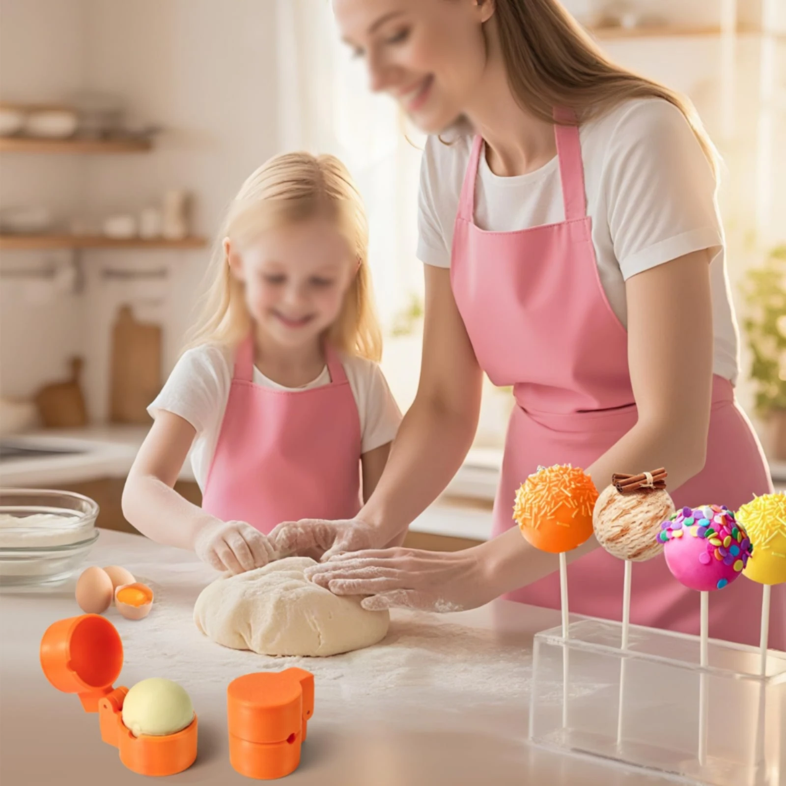Clamshell Cake Ball Mold Beginner-Friendly Spherical Cake Ball Mold Baking Accessory Latch Closure Kitchen Tool Compact