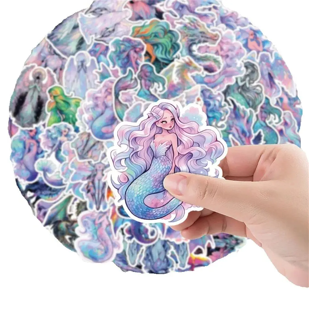 50PCS Neue Engel Meerjungfrau Aufkleber Doodle Cartoon Kreative Motorrad Wasser Tasse Auto Dekoration Wasserdicht