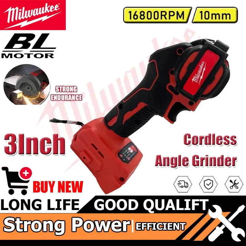 

Milwaukee 18V Battery Tool Cordless Angle Grinder 3 Inch Polishing Machine Mini Diamond Cutting Grinding Cut OFF Tools