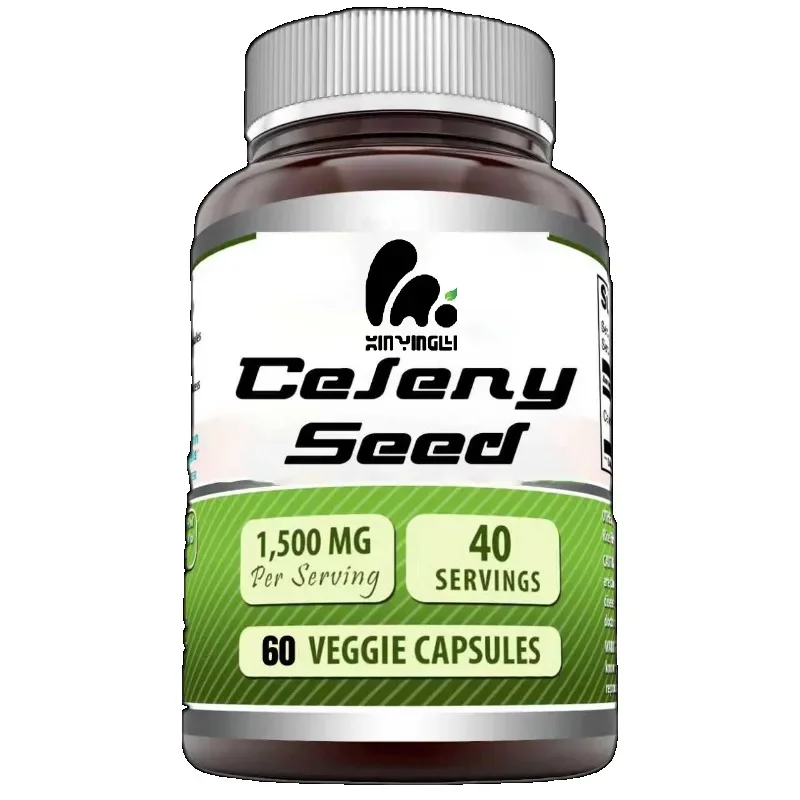 Celery Seed Extract Supplement | 1500mg per serving -60 capsules vegetarian | Non GMO gluten free