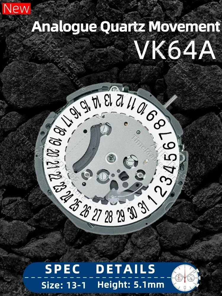 VK64 movement Japanese TMI VK674-6 New Original Hattori / SII VK Series Japanese K64A Quartz Movement Date At 6 o\'clock