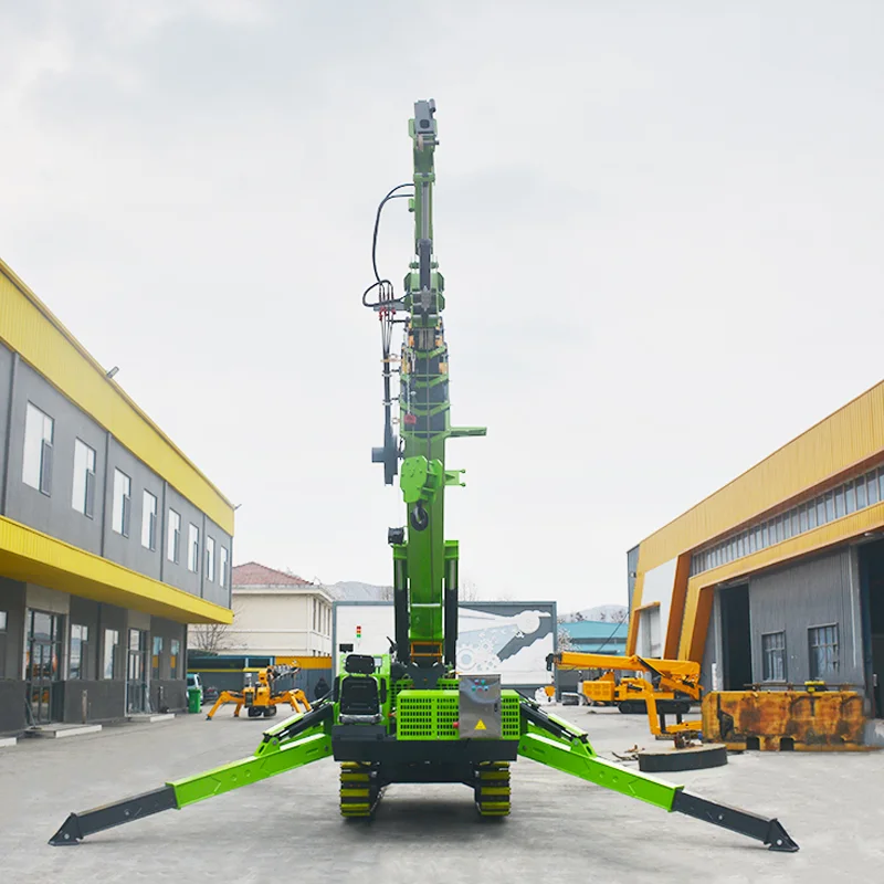 Electric Spider Rubber Crawler Spider Crane 3m 5m 10m Diesel Powered Capacity Telescopic Crawler Spider Cranes