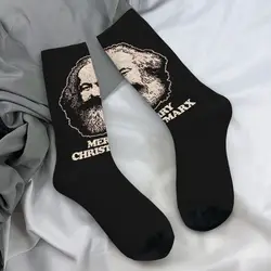 Karl Marx Stockings Women Men Merry Christmarx Socks Soft Breathable Korean Socks Spring Running Non Slip Graphic Sock Gift Idea