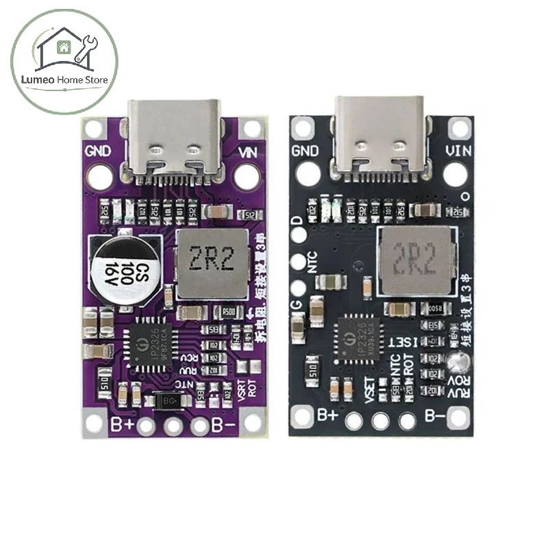1Pcs 2S 3S Type-C USB BMS Charging Module 8.4V 12.6V Lithium Battery Boost Board