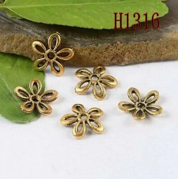 

30pcs 11.8mm crafted hollow flower bead cap findings jewery making H1316