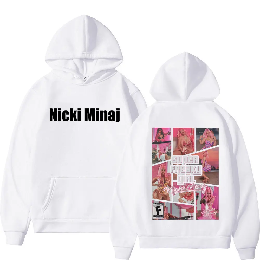 Rapper Nicki Minaj Aesthetics Graphics Hoodie Men's Women Trend Hip Hop Loose Sweatshirts Autumn Winter Casual Fashion Pullovers